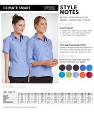 Climate Smart - Ladies semi-fit 3/4 sleeve (sizes 6-28) - Corporate Reflection